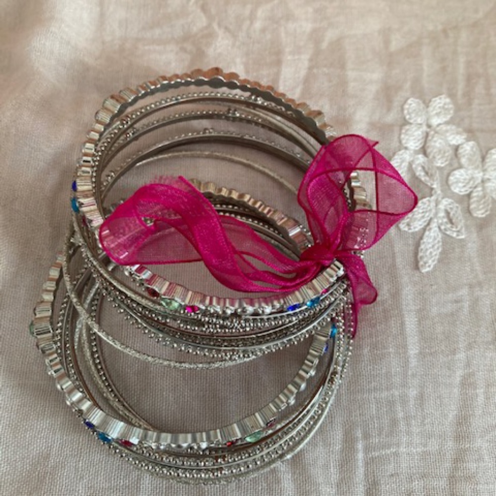 Lots of Bangles with Gemstones